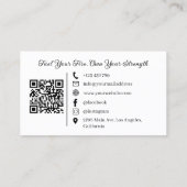 Moderner Fitness Gym Trainer Social Media QR Code Visitenkarte (Rückseite)