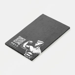 Moderner Fitness-Trainer Bodybuilding-Gym-Insturkt Post-it Klebezettel
