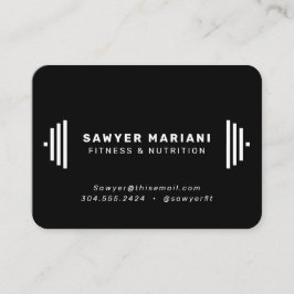 Moderner Fitness Trainer Schwarzweiß Visitenkarte