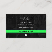 Moderner Fitnessraum inspiriert Visitenkarte (Rückseite)