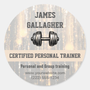 Moderner Fitnessstudio / Personal Trainer Danke-Au Runder Aufkleber