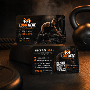 Moderner Fitnessstudio-Personal Trainer Visitenkarte