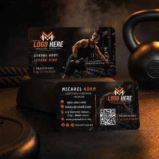 Moderner Fitnessstudio-Personal-Trainer Visitenkarte
