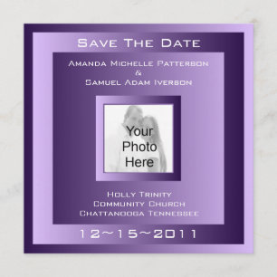 Moderner Flair / Royal Pflaume Elegante Save The Date