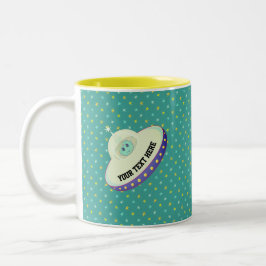 Moderner fliegender Unterteller & Sterne auf Türki Zweifarbige Tasse