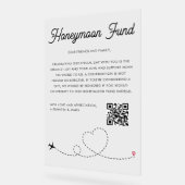 Moderner Flitterwochenfonds QR-Code wünschenswert Acrylschild (Winkel)