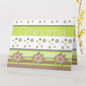 Moderner Flora- und Polka-Punkt Karte (Gelbe Blume)