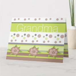 Moderner Flora- und Polka-Punkt Karte