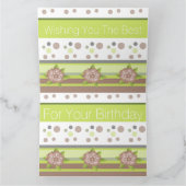 Moderner Flora- und Polka-Punkt Karte (Innenseite)