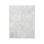 Moderner florale minimalistischer Wochenplaner Notizblock (Rotiert)