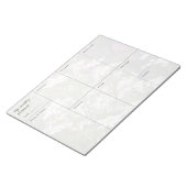 Moderner florale minimalistischer Wochenplaner Notizblock (angewinkelt)