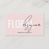 Moderner floraler Designer QR-Code rosé Visitenkarte (Vorderseite)