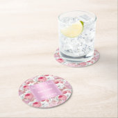 MODERNER FLORALPINK SAVE THE DATE UNTERSETZER (Vor Ort)