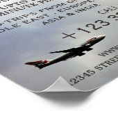 Moderner Flug, Werbung für Fluggesellschaften Poster (Ecke)