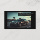 Moderner Flughafentaxi-Service beruflicher Fahrer Visitenkarte (Vorderseite)