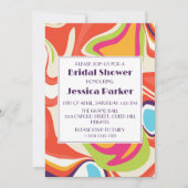 Moderner flüssiger Marmor Einzigartiges Brautparty Einladung (Vorderseite)