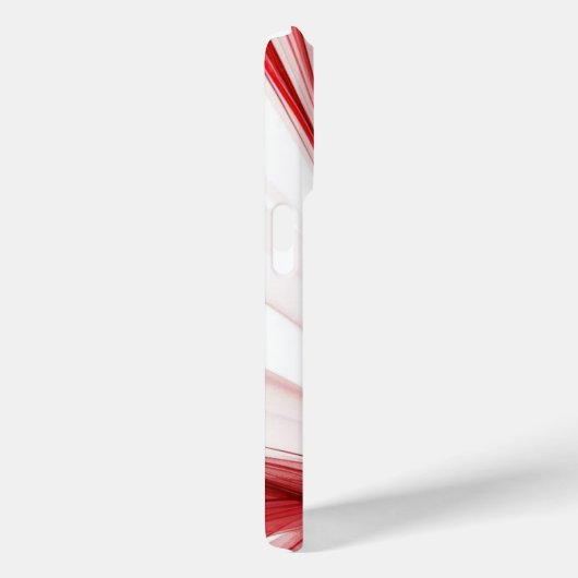 Moderner flüssiger Swirl Square Mustard rot-weiß Case-Mate iPhone Hülle (Rückseite / Rechts)