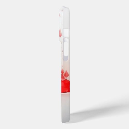 Moderner flüssiger Swirl Square Mustard rot-weiß Case-Mate iPhone Hülle (Rückseite / Links)