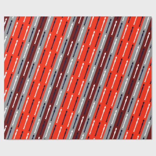 Moderner Flute Einfache Coole Musik Minimaler Flut Geschenkpapier (Flach)