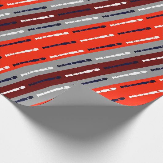 Moderner Flute Einfache Coole Musik Minimaler Flut Geschenkpapier (Ecke)