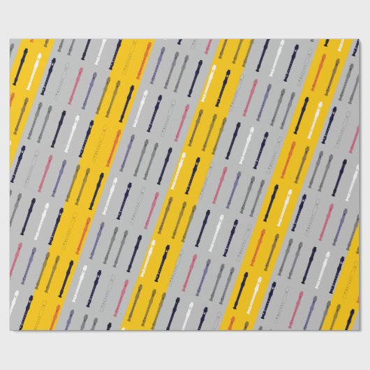 Moderner Flute Einfache Coole Musik Minimaler Flut Geschenkpapier (Flach)