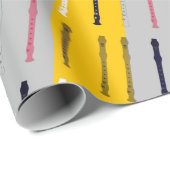 Moderner Flute Einfache Coole Musik Minimaler Flut Geschenkpapier (Rolleneckpunkt)