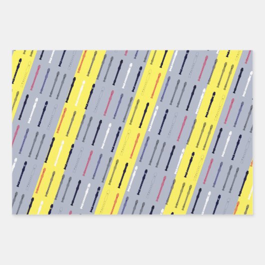 Moderner Flute Einfache Coole Musik Minimaler Flut Geschenkpapier Set (Vorderseite 2)