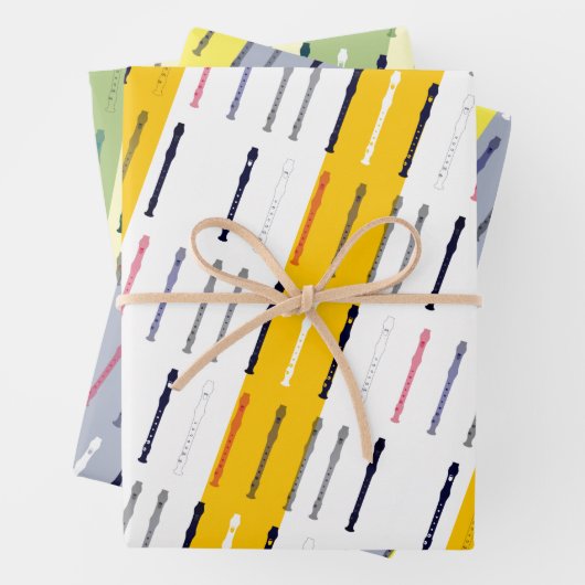 Moderner Flute Einfache Coole Musik Minimaler Flut Geschenkpapier Set (Beispiel)