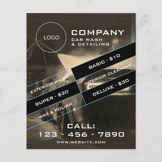 Moderner Flyer für die Automobilreinigung (Vorne)