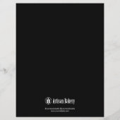 Moderner Flyer für Minimalistische Bäckereien (Hinten)