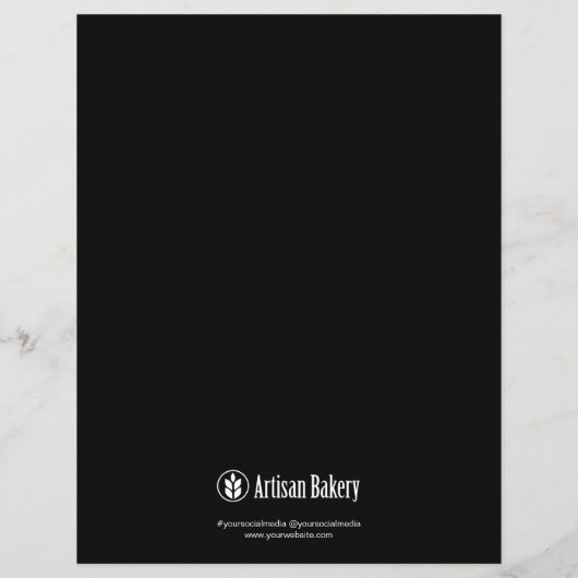 Moderner Flyer für Minimalistische Bäckereien (Hinten)