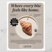 Moderner Flyer für Minimalistische Bäckereien (Vorne)