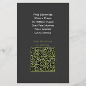 Moderner Flyer für Rasenmähservice mit QR-Code (Hinten)