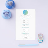 Moderner Flyer mit blaugrünem Kreis (Einzeln)