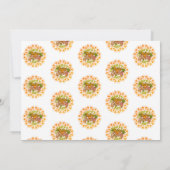 Moderner Foliage Mandala Erntedank Einladung (Rückseite)