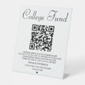 Moderner Fonds für Schwarz-weiße Uni - QR-Abschlus Sockelschild (Vorderseite)