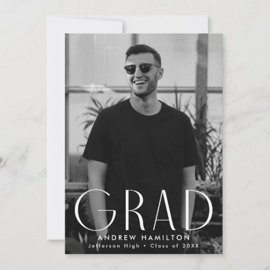 Moderner Foto Abschluss Ankündigung (Vorderseite)