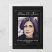 Moderner Foto Abschluss Ankündigung (Rückseite)