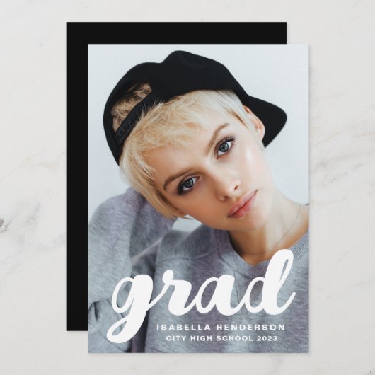 Moderner Foto Abschluss Ankündigung (Vorne/Hinten)