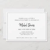 Moderner Foto Abschluss Ankündigung (Rückseite)