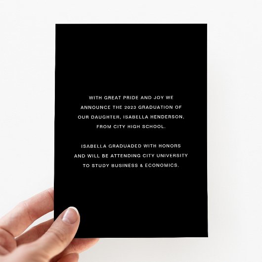 Moderner Foto-Abschluss Ankündigung