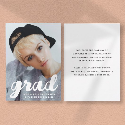 Moderner Foto Abschluss Ankündigung