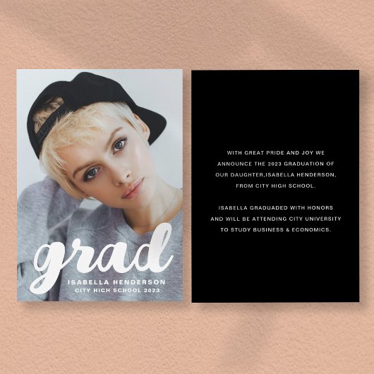 Moderner Foto Abschluss Ankündigung