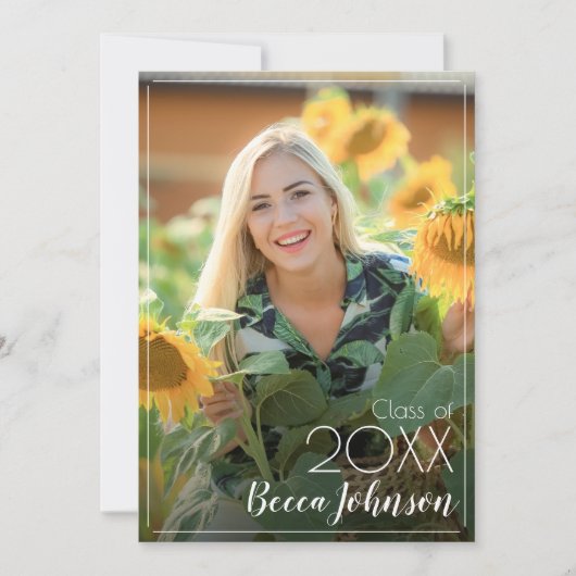 Moderner Foto Abschluss Ankündigung (Vorderseite)