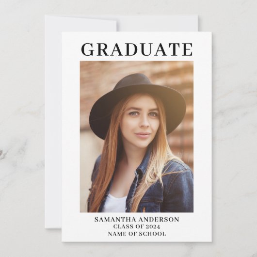 Moderner Foto Abschluss Ankündigung (Vorderseite)