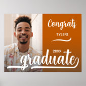 Moderner Foto Abschluss Burnt Orange Poster (Vorne)