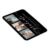 Moderner Foto Abschluss Collage 2022 Schwarz Magnet (Rechte Seite)