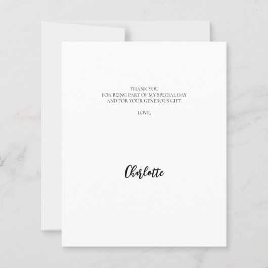 Moderner Foto Abschluss danke Karte (Rückseite)