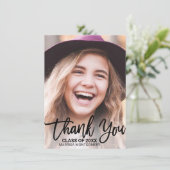 Moderner Foto-Abschluss Dankeskarte (Stehend Vorderseite)