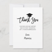 Moderner Foto-Abschluss Dankeskarte (Rückseite)